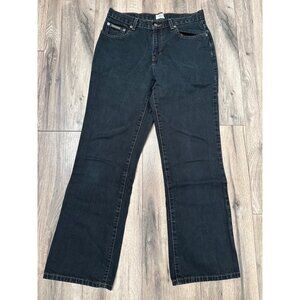 Calvin Klein Womens Dark Blue Straight-Leg Jeans Size 8 Mid-Rise Classic Denim 1